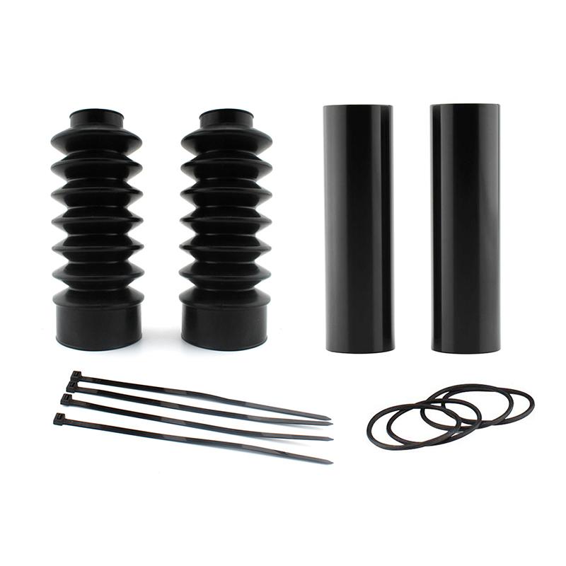 Black Front Fork Cover Boots Kit for Harley Sportster 48 XL1200X Motorcycle Shock Absorber Guard Protective Sleeves Bobber Custom Styling Parts