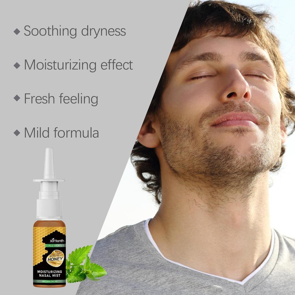 XIMONTH Dryness-Relief Moisturizing Nasal Spray - Gently Relieves Nasal Dryness, Cleans and Comfortably Cares for Moisturized Nasal Passages, 30ml