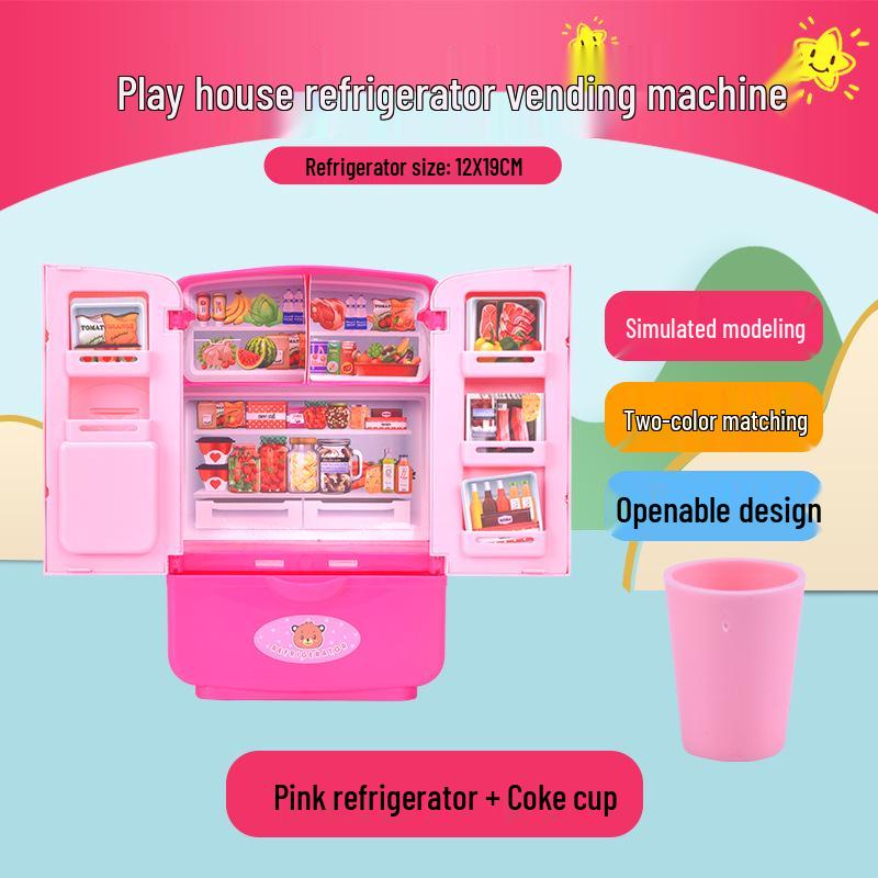 Детский мини-холодильник игрушечный: Игровой набор для готовки для мальчиков и девочек