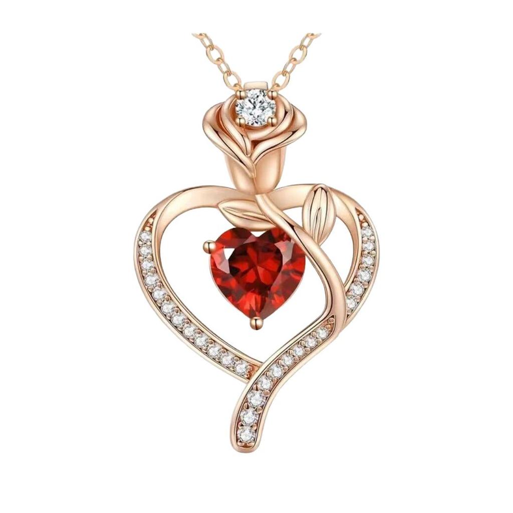 Heart-Infinity Rhinestone Pendant Birthstone Jewelry