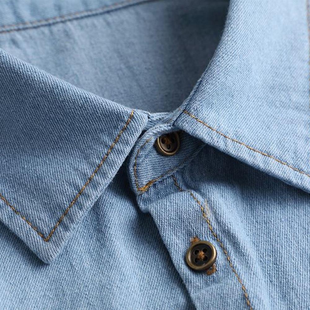 Fashion Front Tie Fake Collar Women Stand Detachable Collar Fake Girls Ladies False Blouse Collar Denim Blue Fake Collars