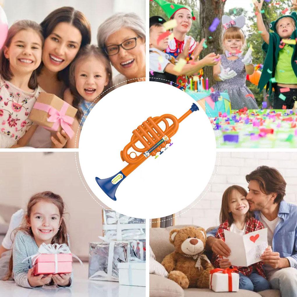Exquisite Spielzeugtrompete Simuliertes Instrument für Jungen Musikalische Erziehung Trompetenspielzeug für Kinder Kleinkind
