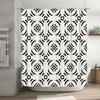 Modern geometric bathroom curtains waterproof design black white jacquard shower curtain luxury decorative custom sizes availabl