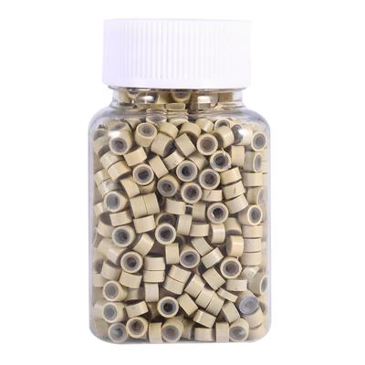 200 500 1000 2000PCS 3X5mm Silicone Lined Hair Extension Link Rings Beads Loops Tools 12 Types