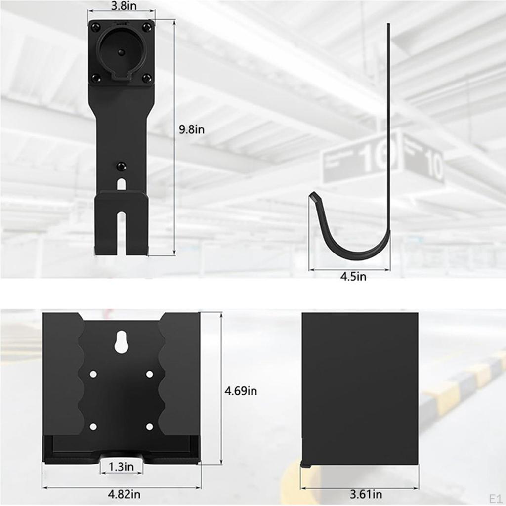 EV Charging Holder Set Wall Heavy Duty Convenient Installation