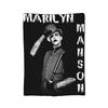 Super Soft Marilyn Manson Music Tour  Throw Blanket Premium Flannel Fleece Lightweight Blanket Cozy Fluffy Blankets All Season
