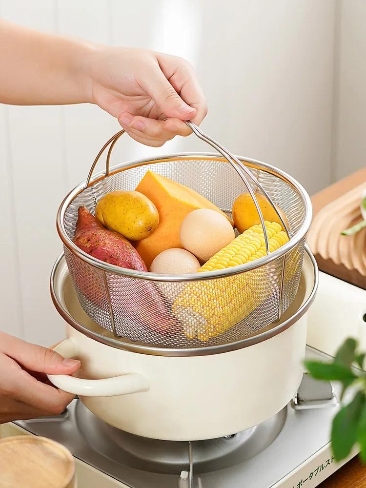 Frying Sieve Multi Functional Fryer Basket Frying Basket with Handle Must Have Kitchen Accessory for Deep Fried Delights