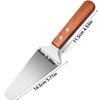 Stainless Steel Pizza Peel Pizza Spatula with Non-Slip Heat-Resistant Handle for Pizza Oven Baking Home Kitchen