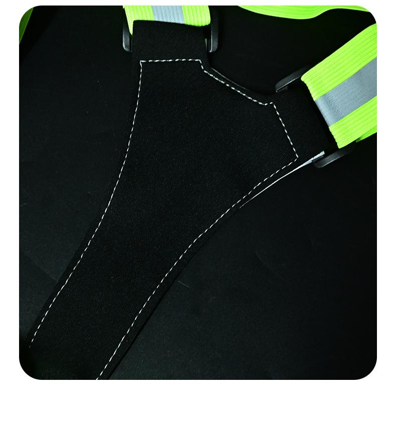 Glow-in-the-Dark Reflective Vest for Night Running and Cycling with Adjustable Elastic Straps and Dual Charging Feature