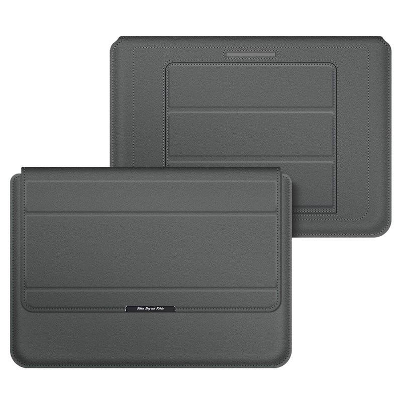 16 Inch Laptop Sleeve With Ergonomic Wrist Rest Support MacBook Air Pro PU Leather Waterproof Inner Case