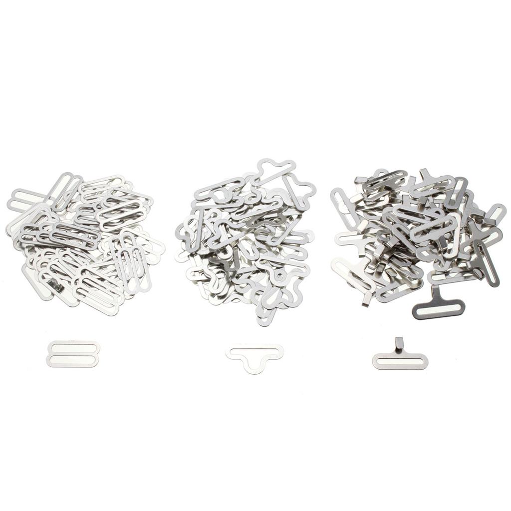 50pcs réglable en métal nœud papillon matériel Cravate Clip Crochet Attache Cravate Bracelet
