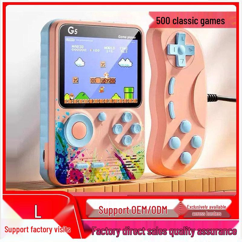 G5 Handheld Game Console: Classic 500-in-1, Colorful, Portable, Nostalgic Gaming Experience
