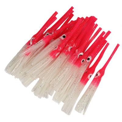 30pcs Luminous Squid Skirts Soft Artificial   Luminous Bait for Saltwater Freshwater