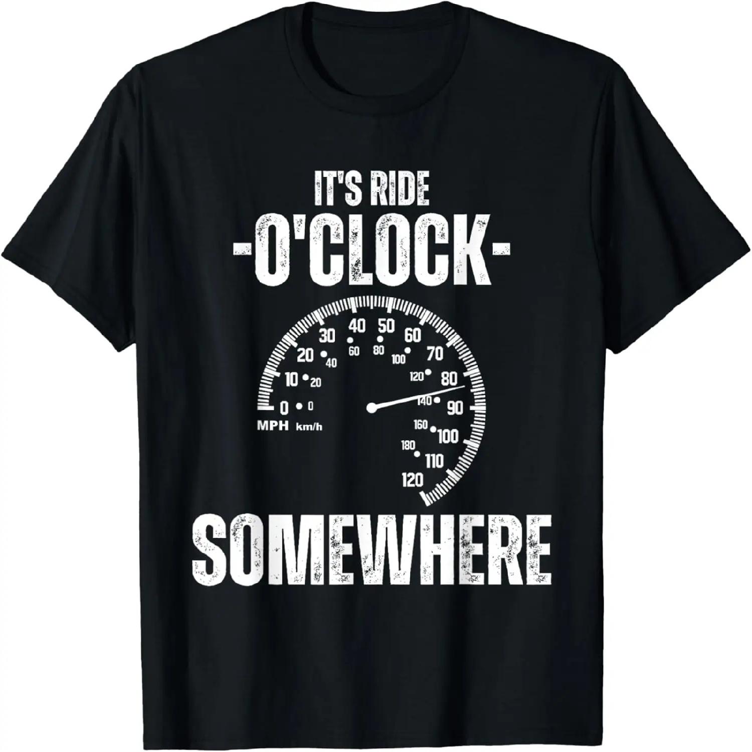 Biker Its Ride O Clock Somewhere Funny Motorcycle T-Shirt XXXXXL разноцветный