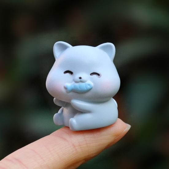 Winzige Harztiere Figur Mini Tiger Katze Hase Kuh Miniaturstatue für Puppenhaus Feengarten Terrarien Pflanzentopf Dekorationen Kuchenaufsatz Dekoration