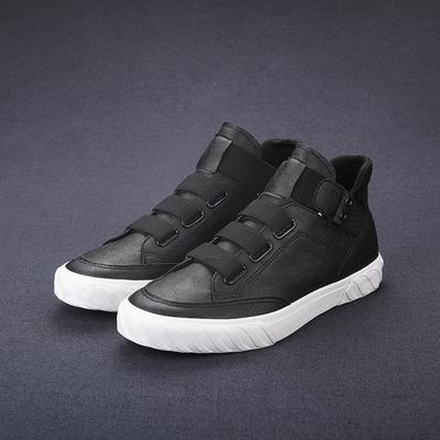 Casual Men's Shoes Autumn New Men's Leather Shoes Four Seasons High-top Sports Running Shoes Joker Soft Soled Shoes.