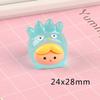 Cartoon Luminous Duck Resin Cabochon Miniature Dollhouse Accessories Diy Scrapbook Craft Christmas Decorations For Home
