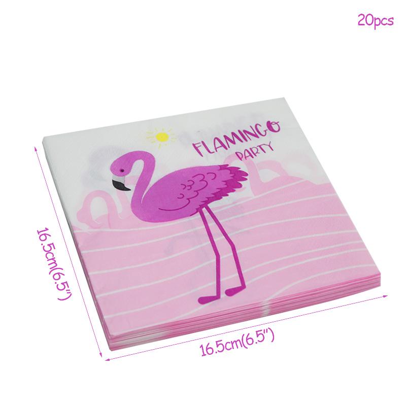 

20 шт. бумажные салфетки для украшения тропической вечеринки с пальмовыми листьями и фламинго, одноразовые салфетки для вечеринки, летние гавайские принадлежности для декора вечеринки