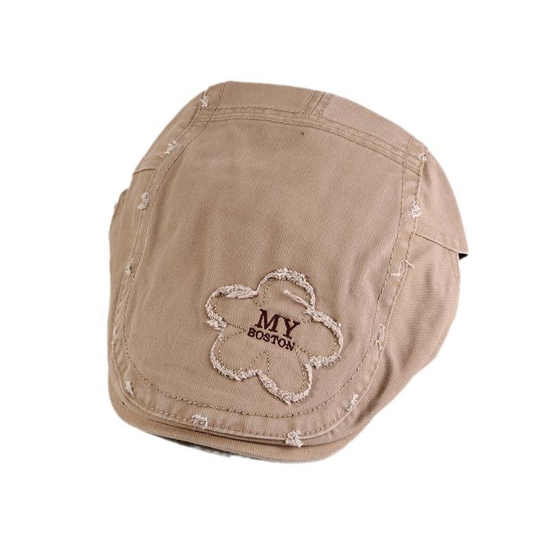 American Retro MY Embroidered Hat Women's Front Hat Autumn and Winter Casual and Versatile Beret Trendy and Fashionable Newsboy Hat for Men