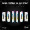 Corsair Vengeance RGB DDR5 64 Go (2 x 32 Go) 5600 MHz CL40 - Blanc - Kit Dual Channel 2 barrettes de RAM RGB DDR5 PC5-44800 - CMH64G