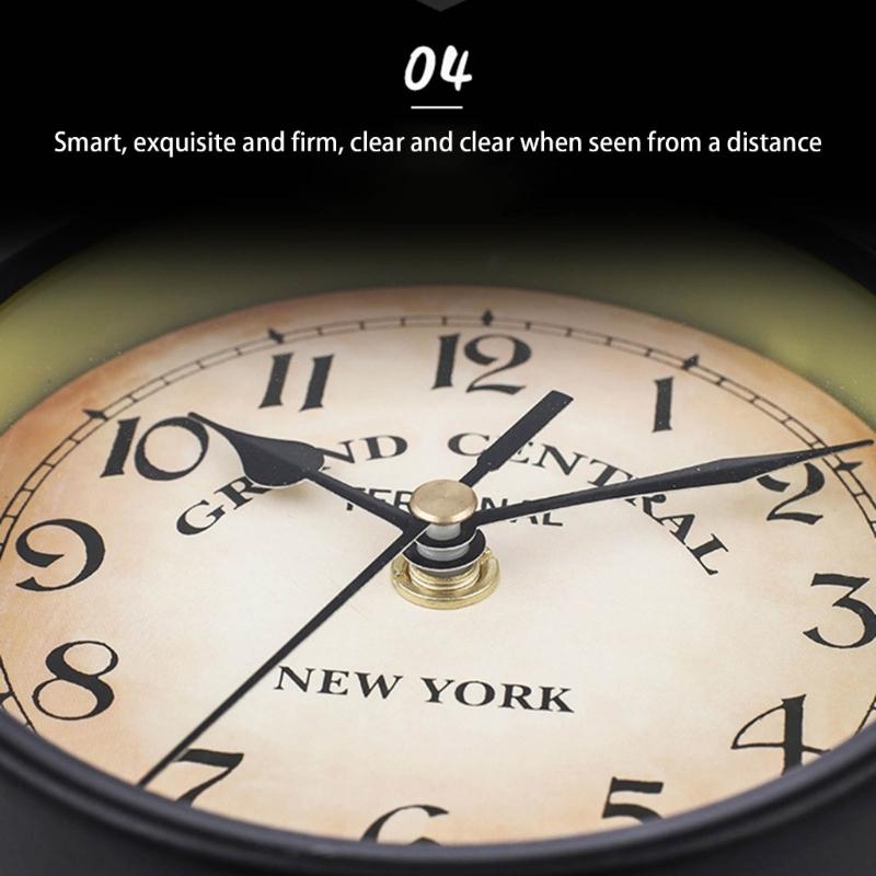 Antique Iron Double Side Wall Clock Easy Read Hanging Wall Clocks Home Decors for Outdoor Indoor Photography Props