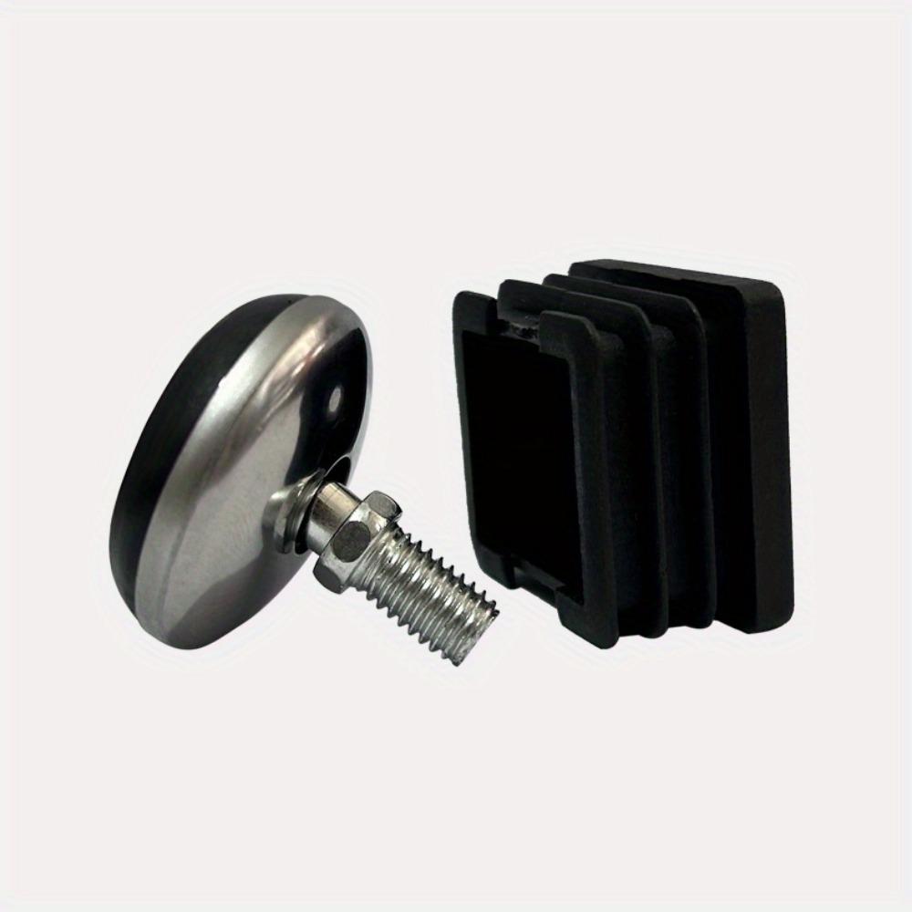 8 Pcs Adjustable Furniture Leveling Feet - Swivel Base, Threaded Furniture Glide Pads for Tables, Chairs, Stools Metal Finish