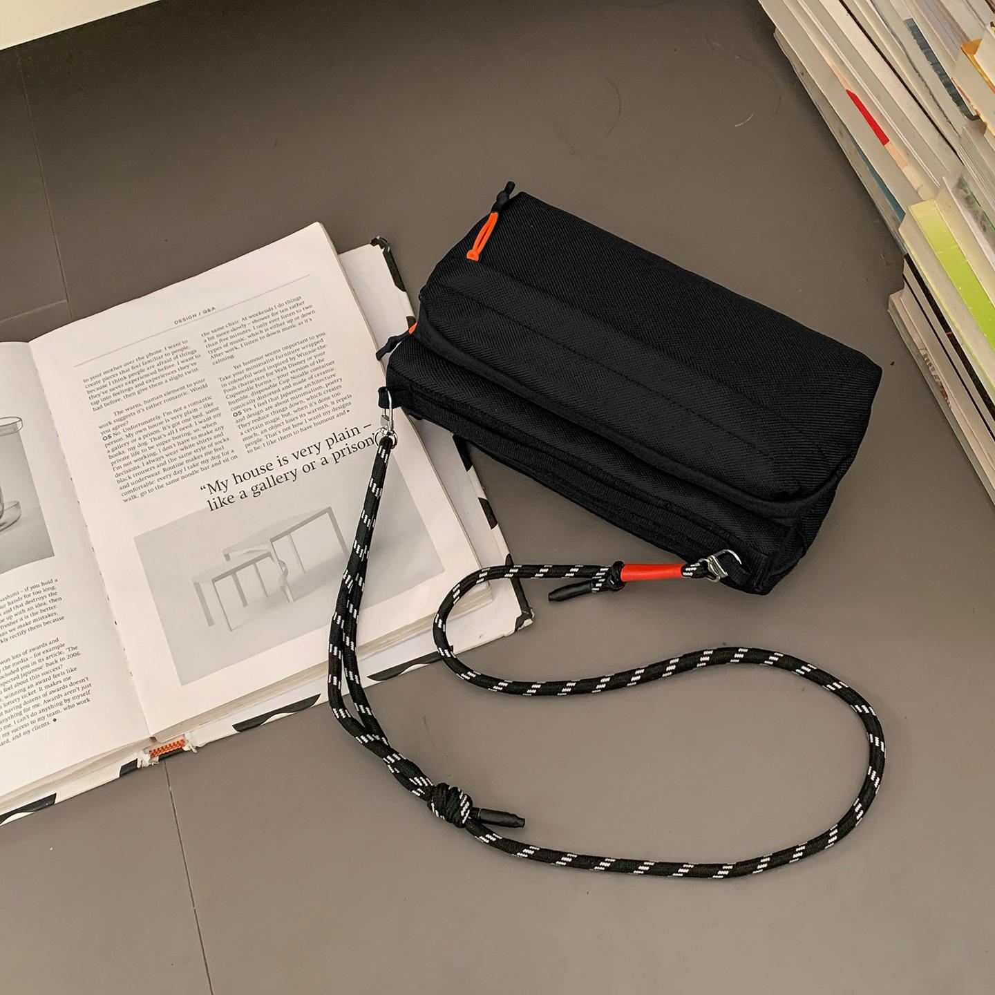 

Tooling messenger bag solid color versatile commuter mobile phone bag leisure sports hiking shoulder bag lightweight small square bag