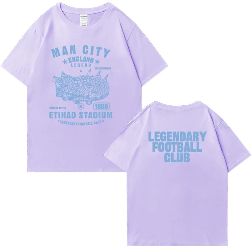 2025 Manchester CITY 100% Cotton Men Women T-shirt Oversized Summer Top Casual Short Sleeve T-shirts Unisex Crew Neck Clothing
