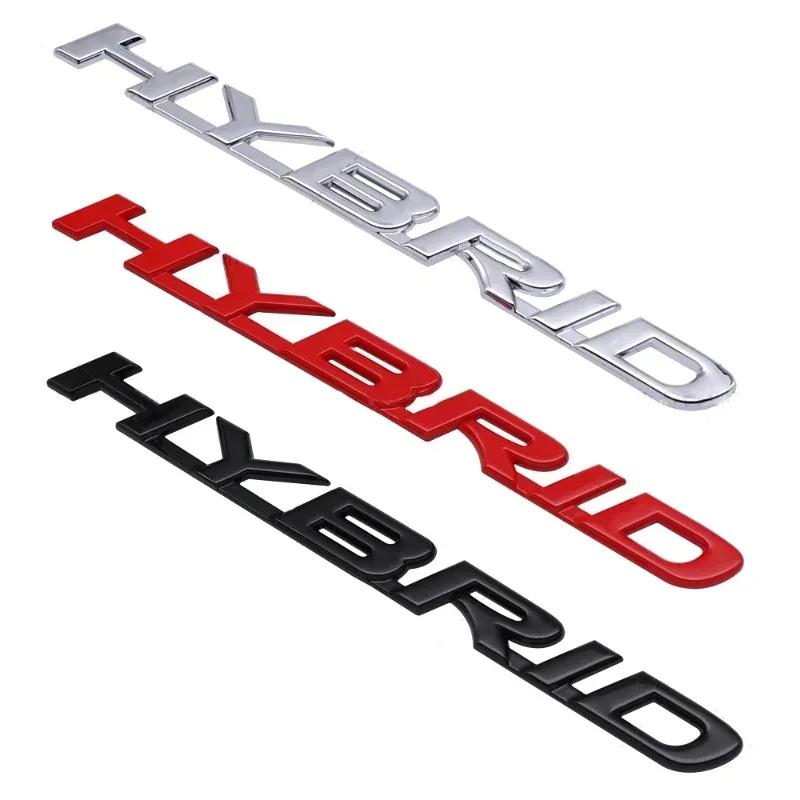 3D Metal HYBRID Logo Rear Trunk Fender Door Emblem Badge Car Sticker Decals