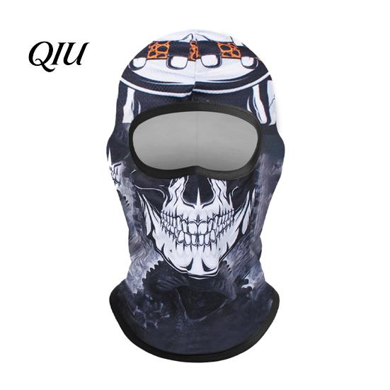 Cold Weather Neck Gaiter Skull Print Face Mask for Motorcycle Riding, Windproof Velvet Ski Balaclava, Cover Outdoor Sports Cycling Thermal
