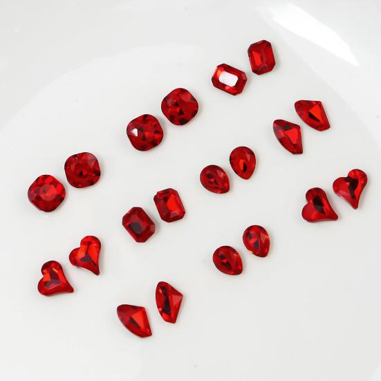 20Pcs/Box Nail 3D Multi Shining Shapes Lustrous Rhinestone Long Lasting Nail Decoration Resin Water Drop