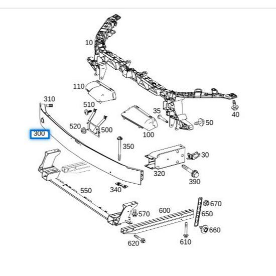 Front Bumper Support for Mercedes-Benz W177 A200 - Aluminum Alloy