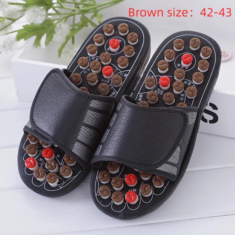 1 Pair Massager Shoes Acupoint Massage Slippers For Feet Unisex Flop Health Care Rotating Feet Chinese Acupressure Home Flip