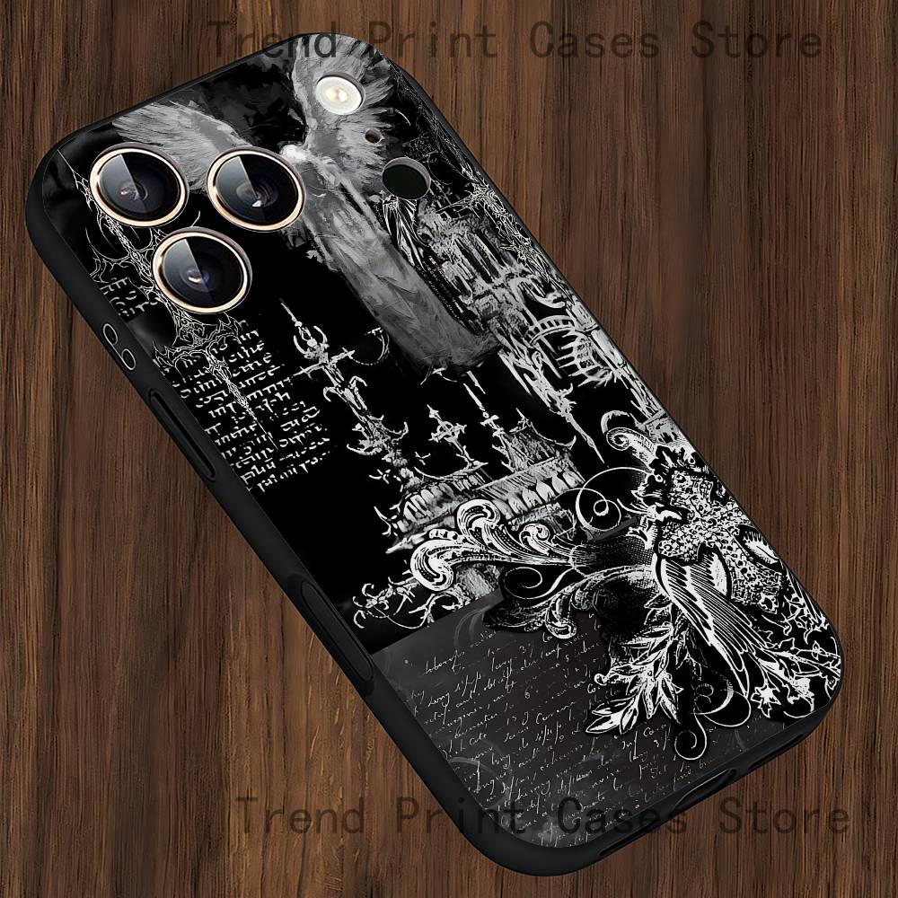 

Cyber Sigil Cross Goth Phone Case For iPhone 14,16,12,13,15,11,17,Pro,Max,Plus,E,Air,Mini Soft Cover iPhone16plus