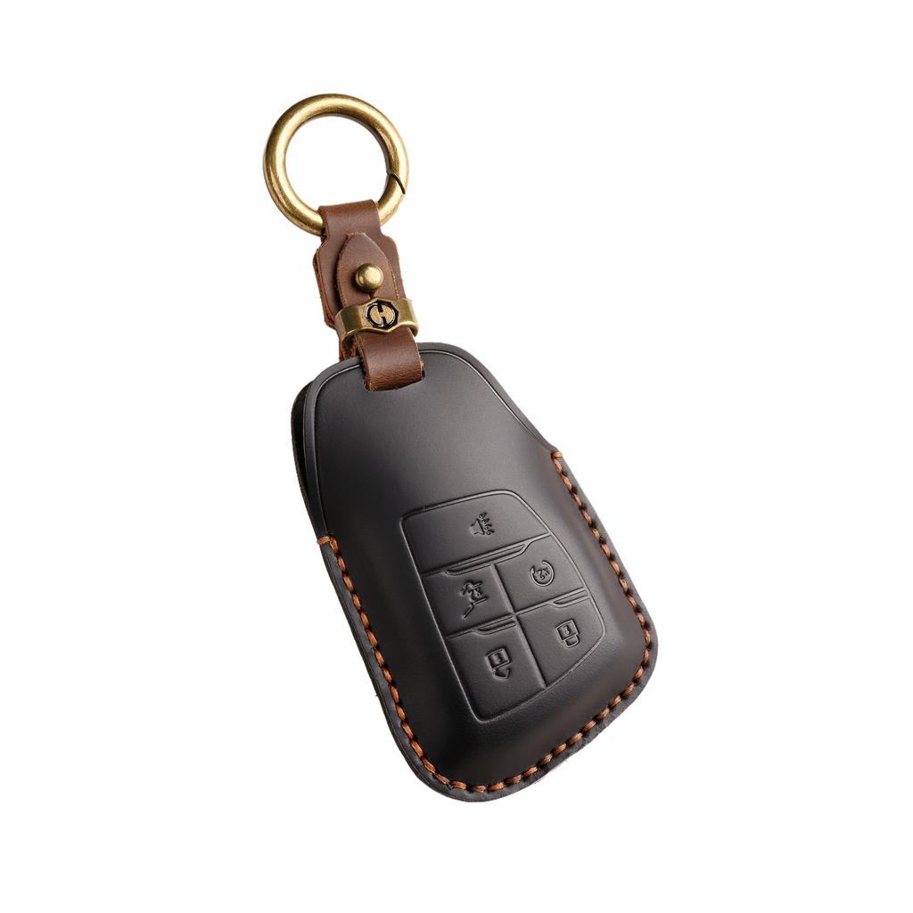 Retro Leather Key Cover For New Buick Envision High-End Leather Protection Car Key Protection Bag