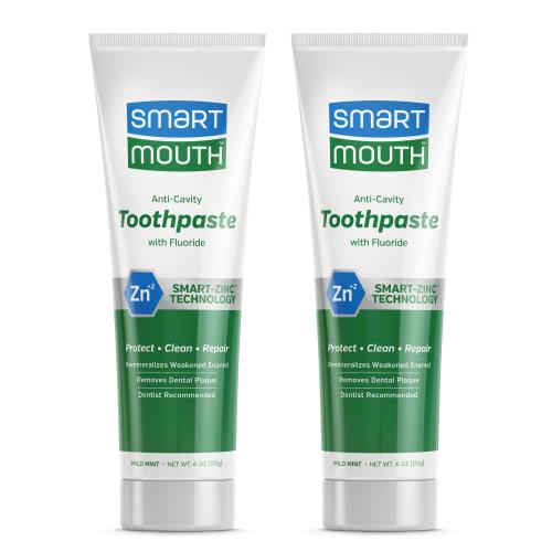 Smart Mouth Whitening Toothpaste with Fluoride Clean Mint 6 Oz (Pack of 2)