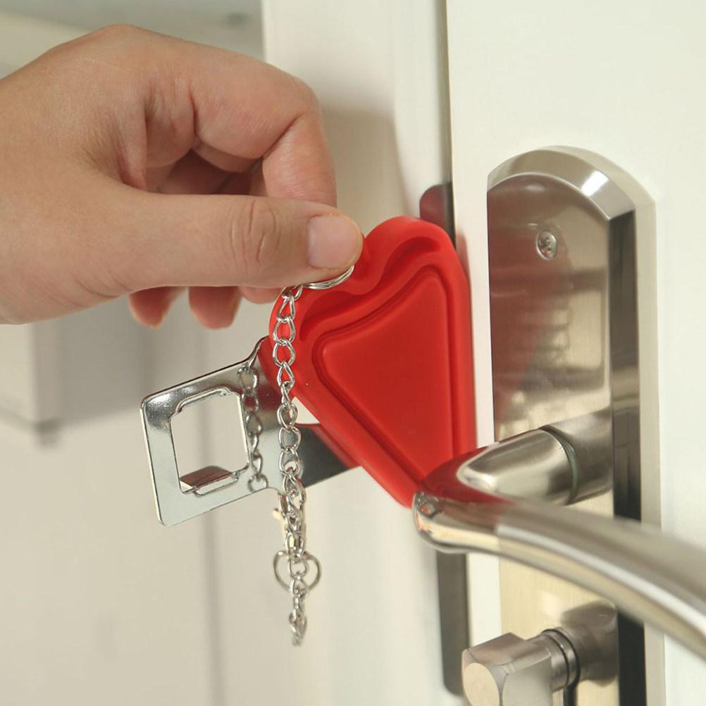 Lightweight Portable Hotel Door Lock Travel Security Lock for Home Dormitory Office Anti Break In Door Lockdown Device Easy Use