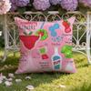 D-Daiquiri Cocktail Cushion Cover Home & Car Dual-Scene Pillow Cover: Reversible for Premium Comfort