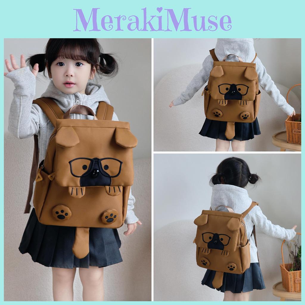 Cute Dog Backpack For Kids With Embroidered Detail And Spacious Interior For School Use