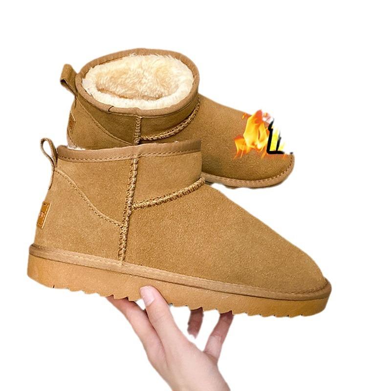 Winter New Velvet Thickened Snow Boots Women's Fashion Versatile Fluffy Shoes Wear Thick Soles To Keep Warm Winter Cotton Shoes Women