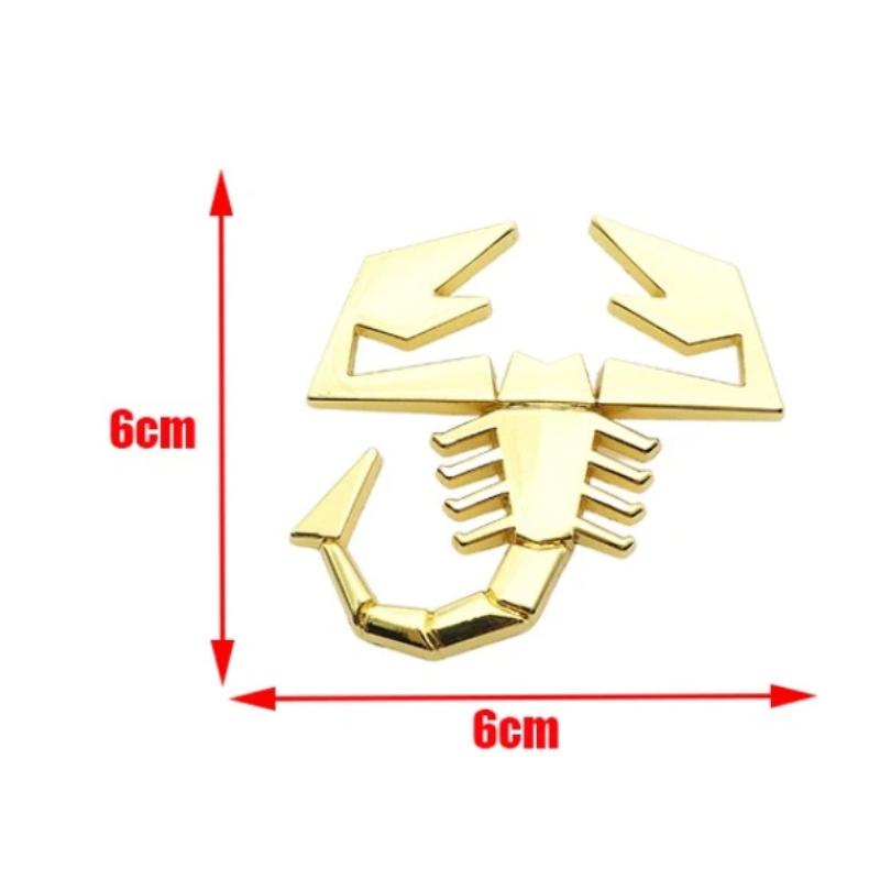 1pcs 3D Hot sale Metal Car Fender Side Logo Car Door Rear Bumper Tail Door Trunk Emblem Badge for Abarth 500 600 124 125 595