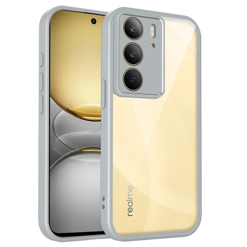 Realme C75 4G RMX3941 Case Plating Silicone Bumper Shockproof Clear Back Cover Matte Hard Phone Case for Realme C75 4G RMX3941