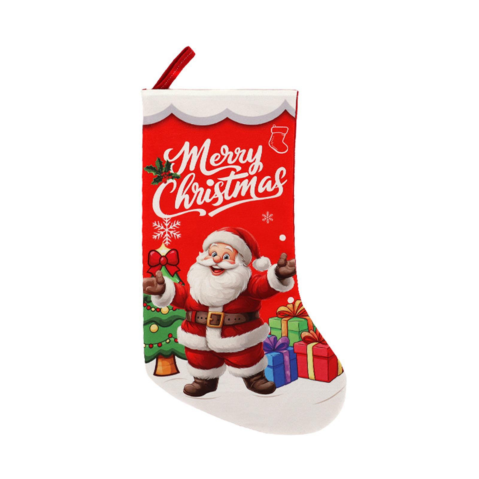 

Christmas Stocking Gift Bag Children s Candy Bag Christmas Tree Fireplace Decoration Pendant One Size