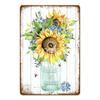 Enjoy Our Garden Kitchen FLowers Metal Tin Sign Farmhouse Home Retro Wall Painting Art Decor Beer Wine Farm Party Poster YL