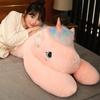 60/80cm Flauschigen Regenbogen Einhorn Plüsch Spielzeug Kawaii Kinder Gefüllte Cartoon Tier Kissen Baby Puppe Kinder Weihnachten Geburtstag geschenke