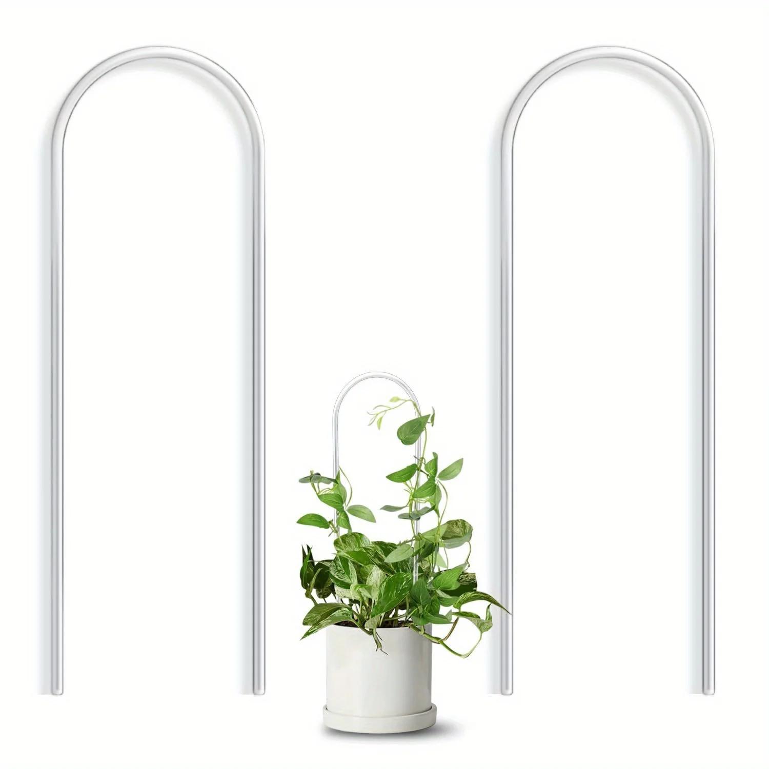 

A Top Quality U-shaped Acrylic Plant Climbing Frame, Transparent and Durable, Suitable for Indoor Vine and Flower Pot Support