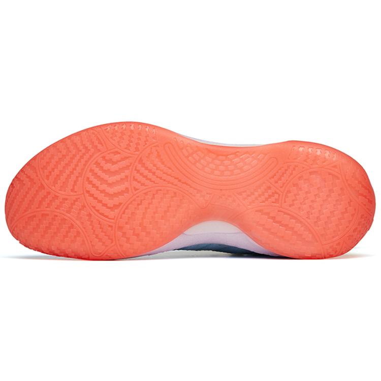 New Anta Cement Bubble 2.0 Slip Resistant Low Top Performance Basketball Shoes White Blue Jelly On Top Blue 112221610-5