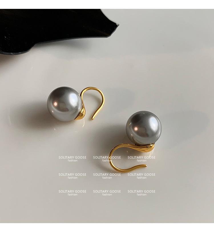 S925 Sterling Silver White Pearl High-Heel Earrings for Women – Luxury Niche Design