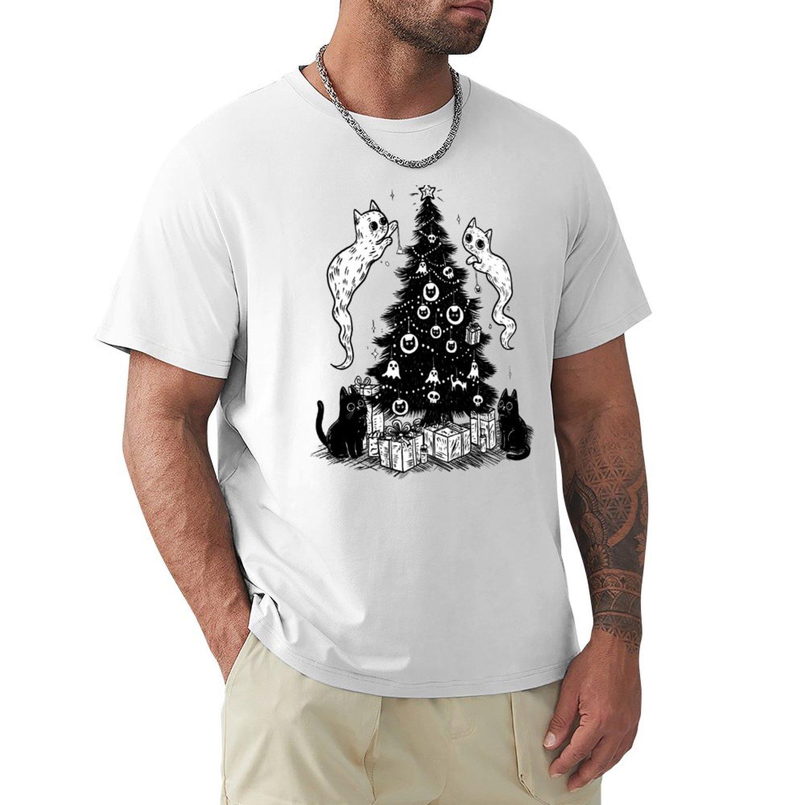 Decorating The Spooky Tree Tshirt Light Athletic Short Sleeve Tee Shirt S