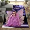 Angel Purple Gown Personalized Text Carpet Perfect for Bedrooms Decorate room Game Room Balcony Anti-slip Rug Office home decor Gift for Festivals
